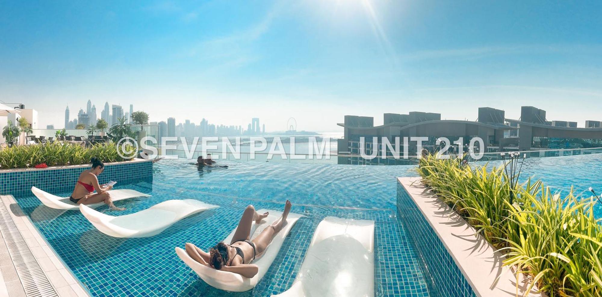 Luxus-Studio Mit Private Beach In Top-Lage, Meerblick & Infinity Pool! Dubai Exterior foto